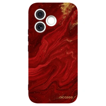 Picasee crna silikonska maskica za Honor 600 Lite - Red