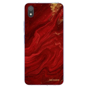 Picasee silikonska prozirna maskica za Xiaomi Redmi 7A - Red