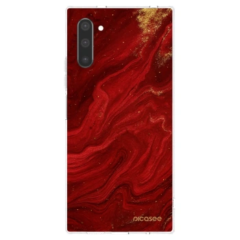 Picasee silikonska prozirna maskica za Samsung Galaxy Note 10 N970F - Red