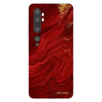 Picasee silikonska prozirna maskica za Xiaomi Mi Note 10 (Pro) - Red