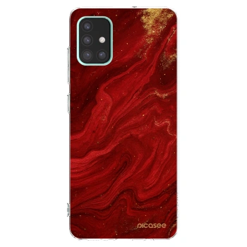 Picasee silikonska prozirna maskica za Samsung Galaxy A51 A515F - Red