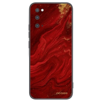 Picasee crna silikonska maskica za Samsung Galaxy S20 G980F - Red