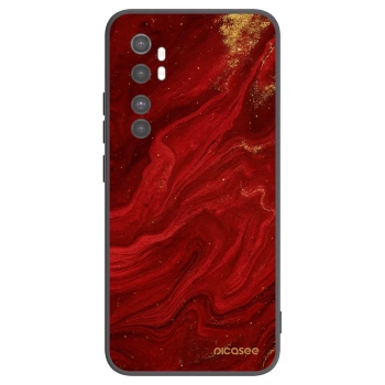 Picasee crna silikonska maskica za Xiaomi Mi Note 10 Lite - Red