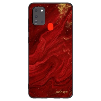 Picasee crna silikonska maskica za Samsung Galaxy A21s - Red