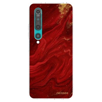 Picasee silikonska prozirna maskica za Xiaomi Mi 10 - Red