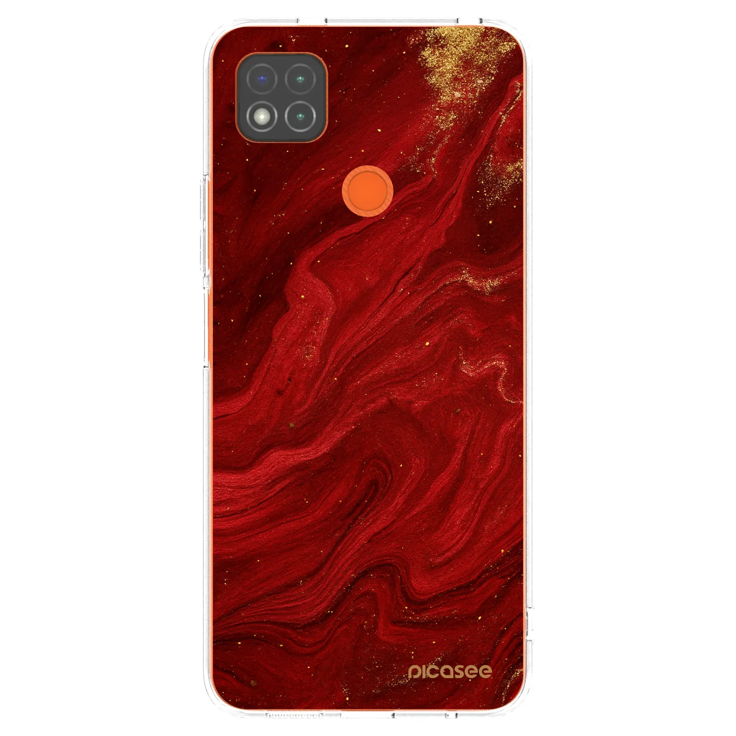 Picasee silikonska prozirna maskica za Xiaomi Redmi 9C - Red