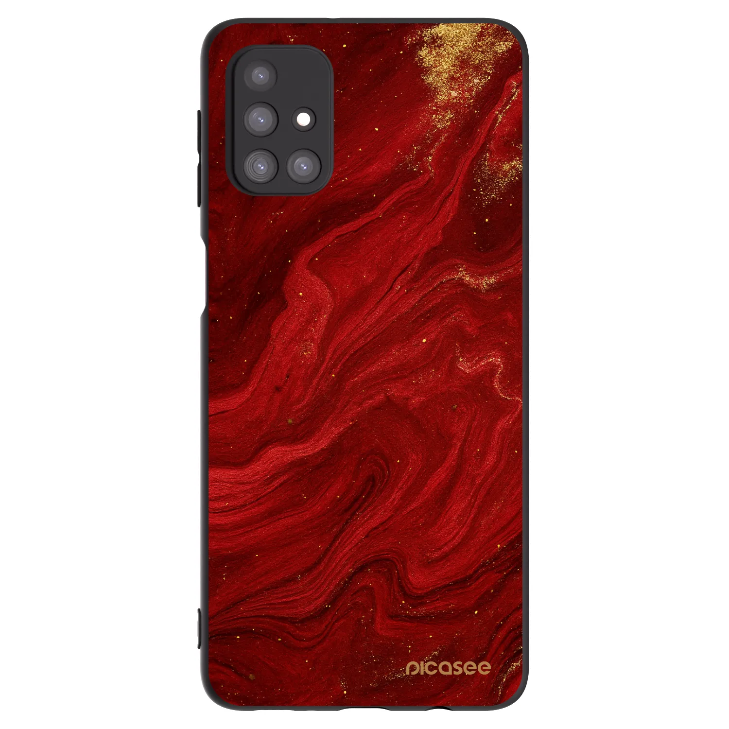 Picasee crna silikonska maskica za Samsung Galaxy M31s - Red