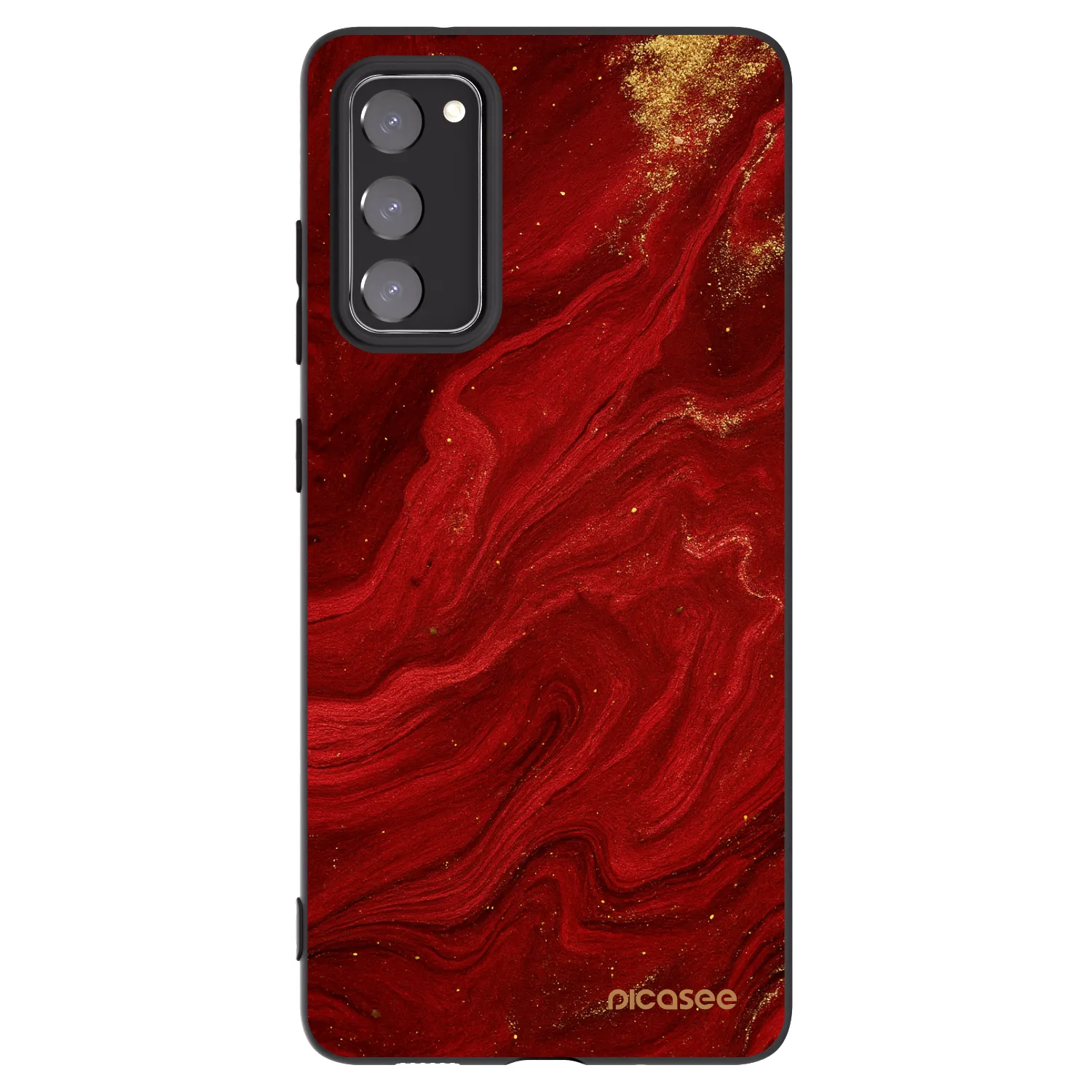Picasee crna silikonska maskica za Samsung Galaxy S20 FE - Red