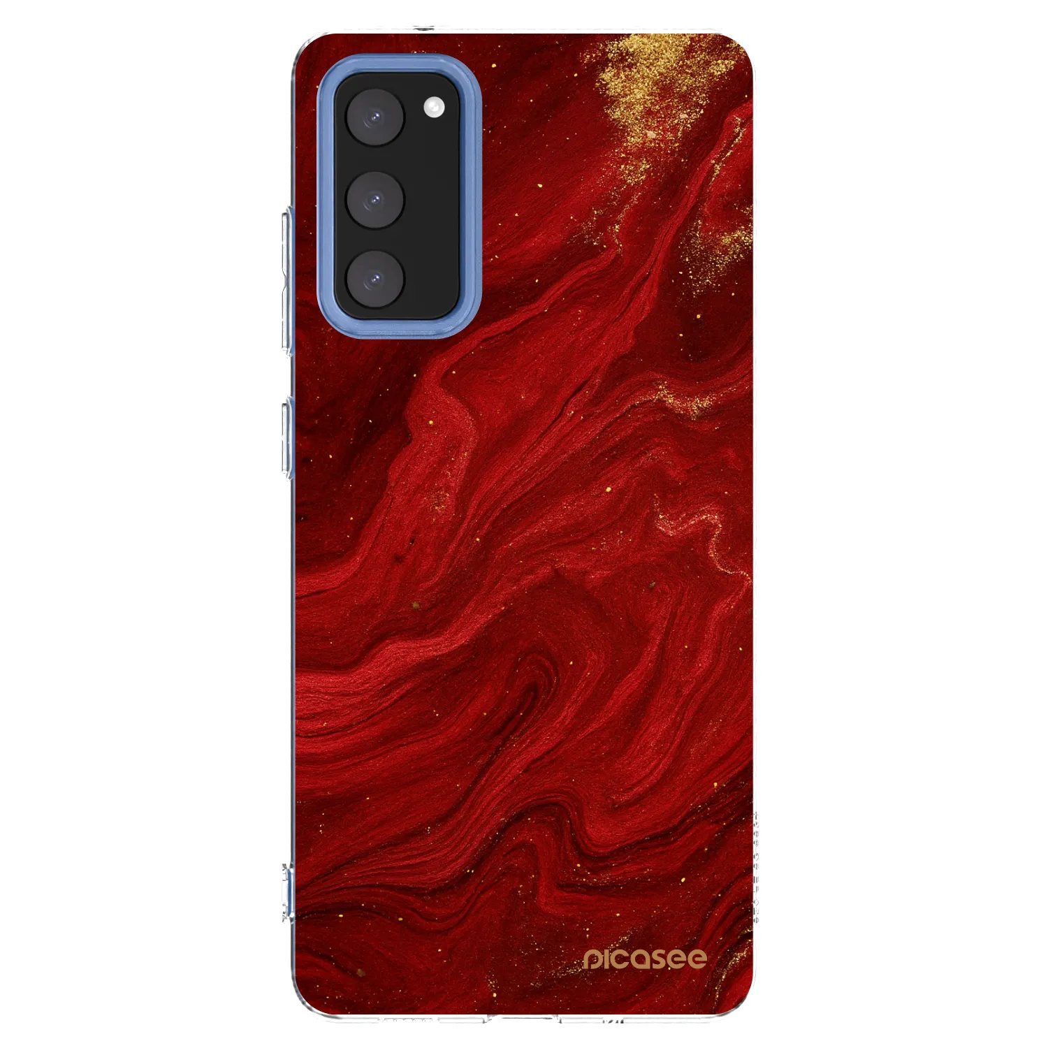 Picasee silikonska prozirna maskica za Samsung Galaxy S20 FE - Red