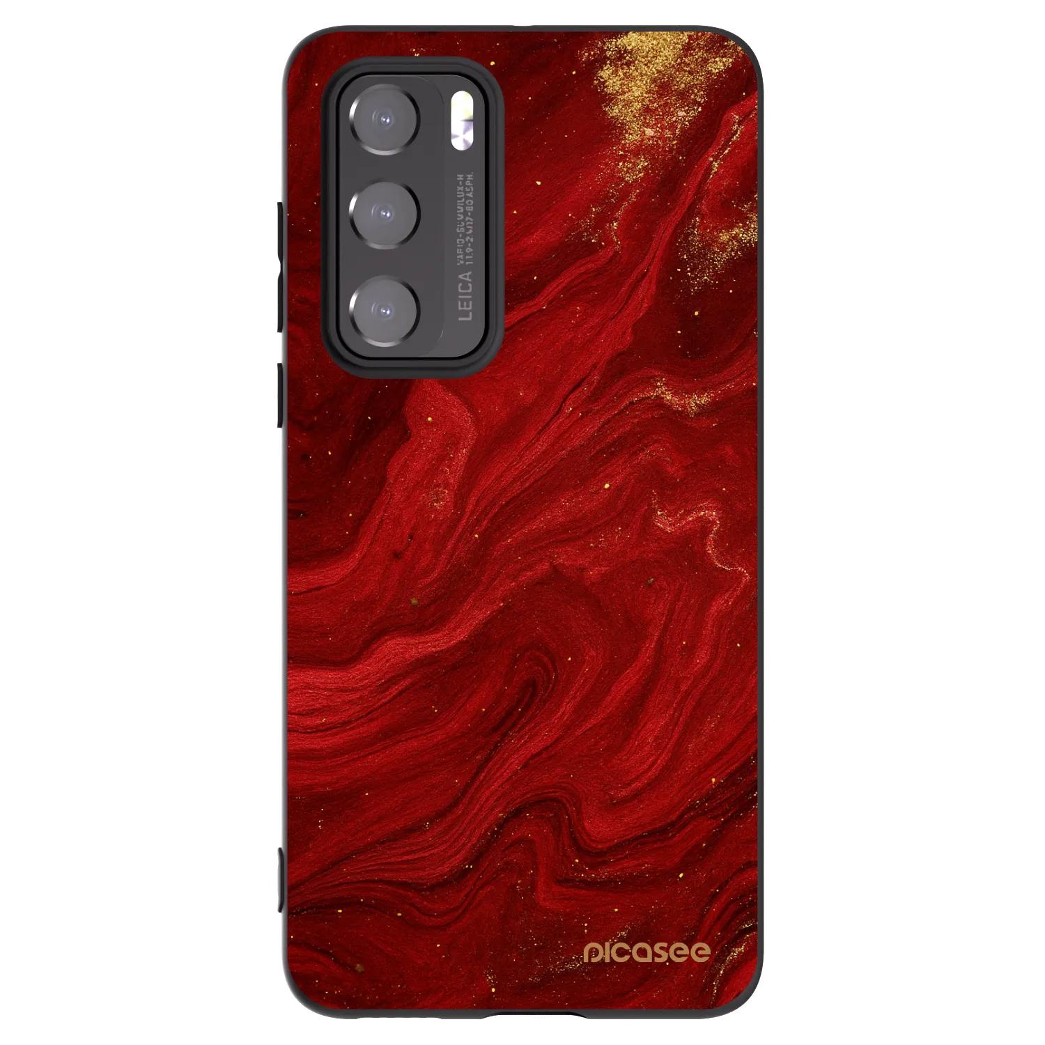 Picasee crna silikonska maskica za Huawei P40 - Red