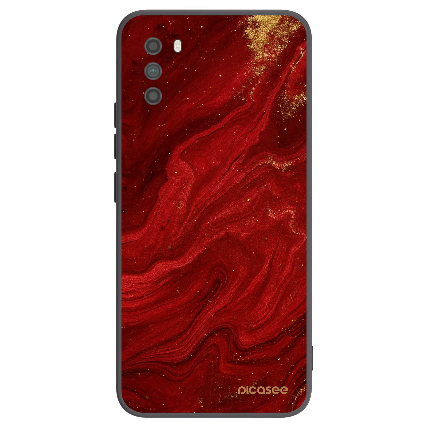 Picasee crna silikonska maskica za Xiaomi Poco M3 - Red