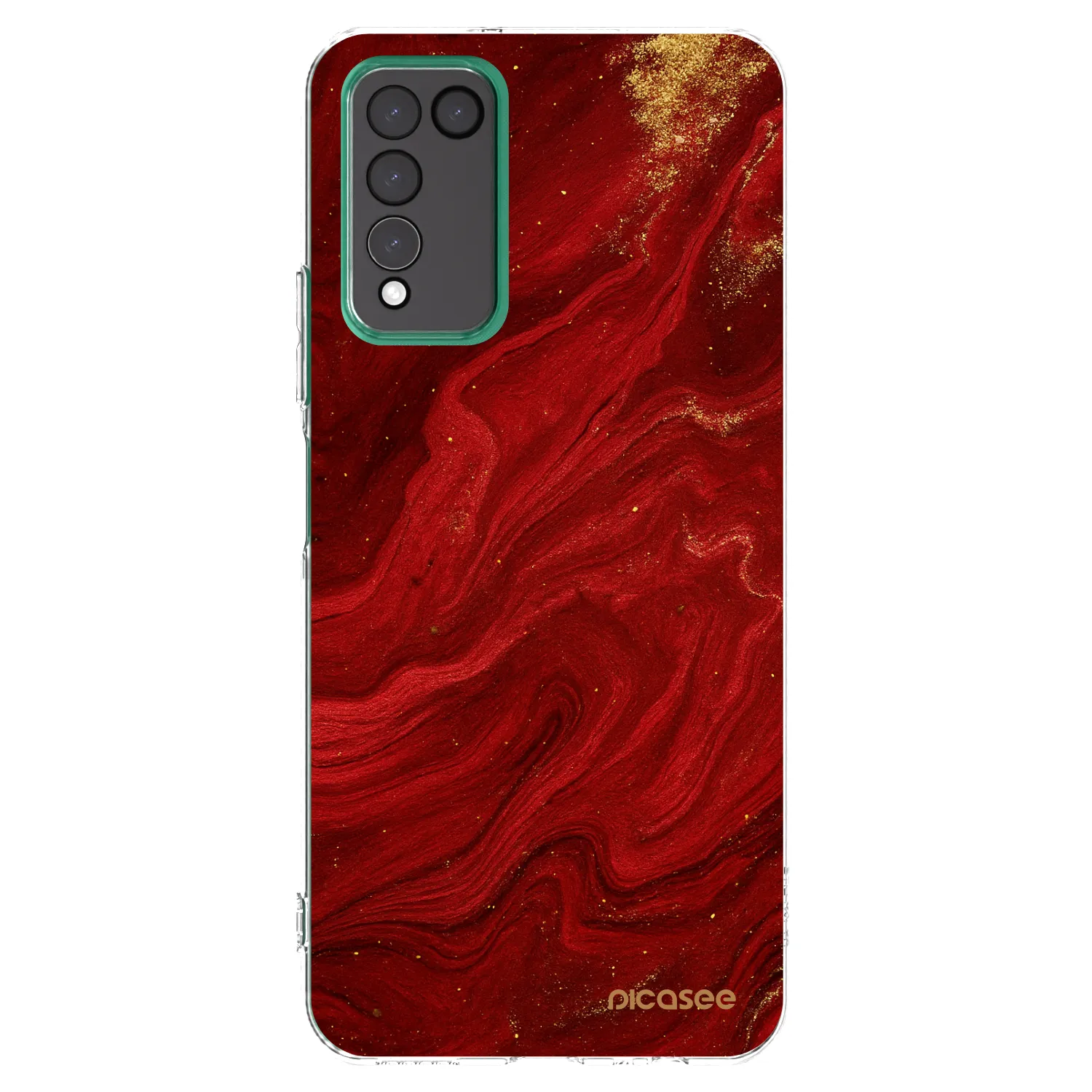 Picasee silikonska prozirna maskica za Honor 10X Lite - Red