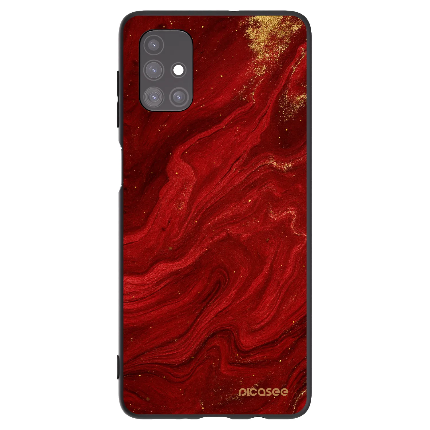 Picasee crna silikonska maskica za Samsung Galaxy M51 M515F - Red