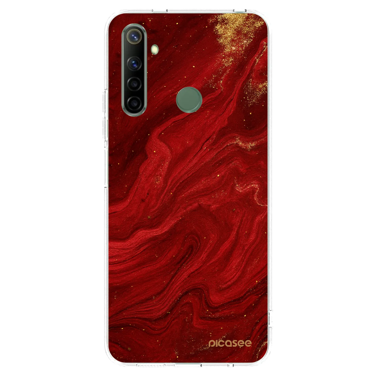 Picasee silikonska prozirna maskica za Realme 6i - Red