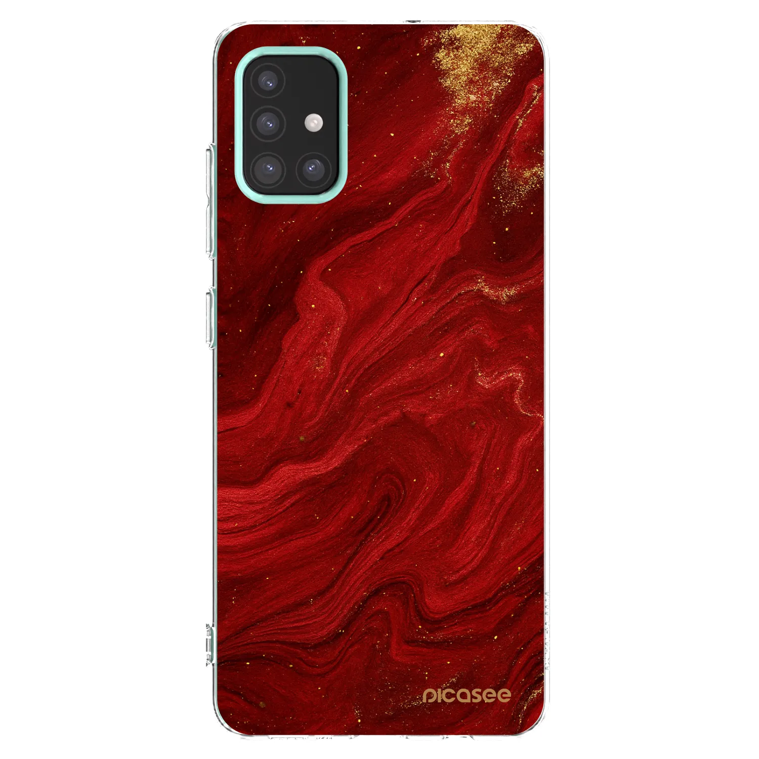 Picasee silikonska prozirna maskica za Samsung Galaxy M31s - Red