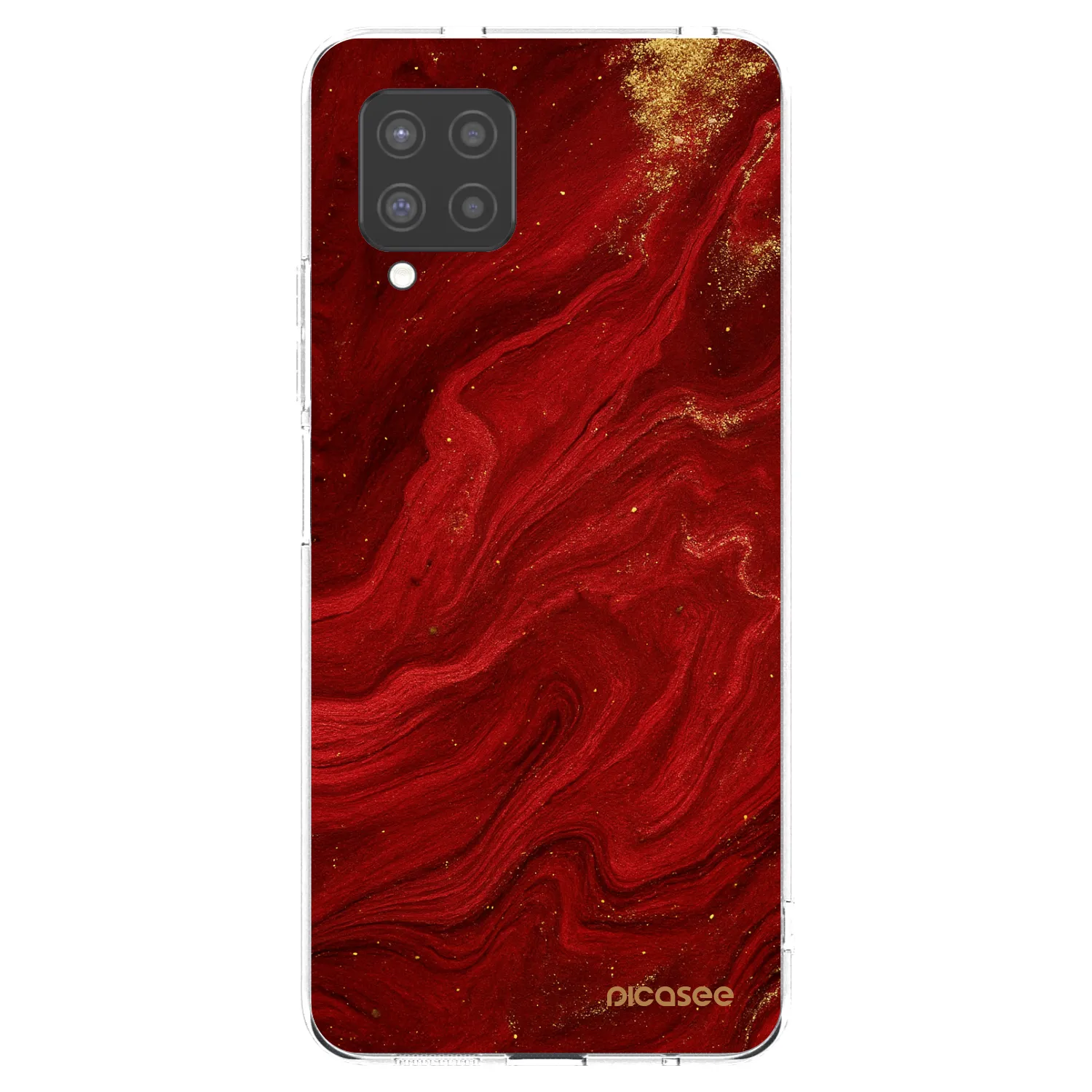 Picasee silikonska prozirna maskica za Samsung Galaxy A42 A426B - Red