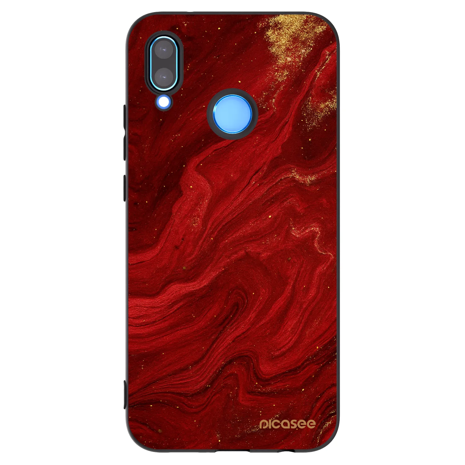 Picasee crna silikonska maskica za Huawei P20 Lite - Red