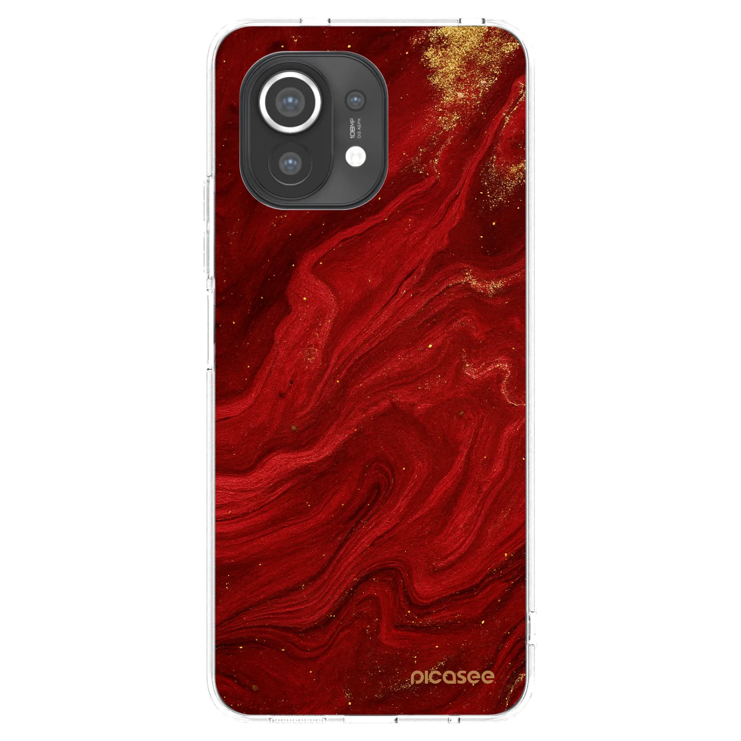 Picasee silikonska prozirna maskica za Xiaomi Mi 11 - Red