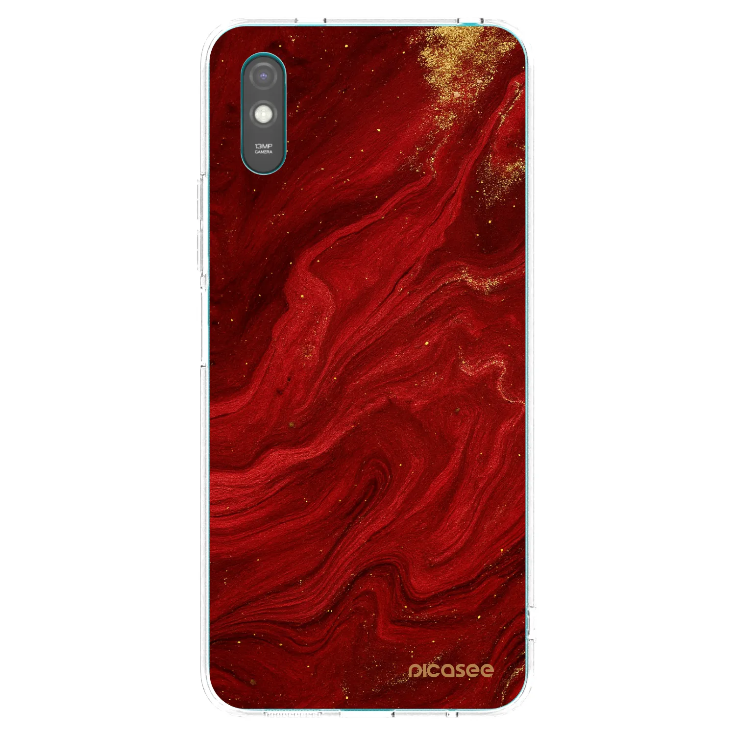 Picasee silikonska prozirna maskica za Xiaomi Redmi 9AT - Red