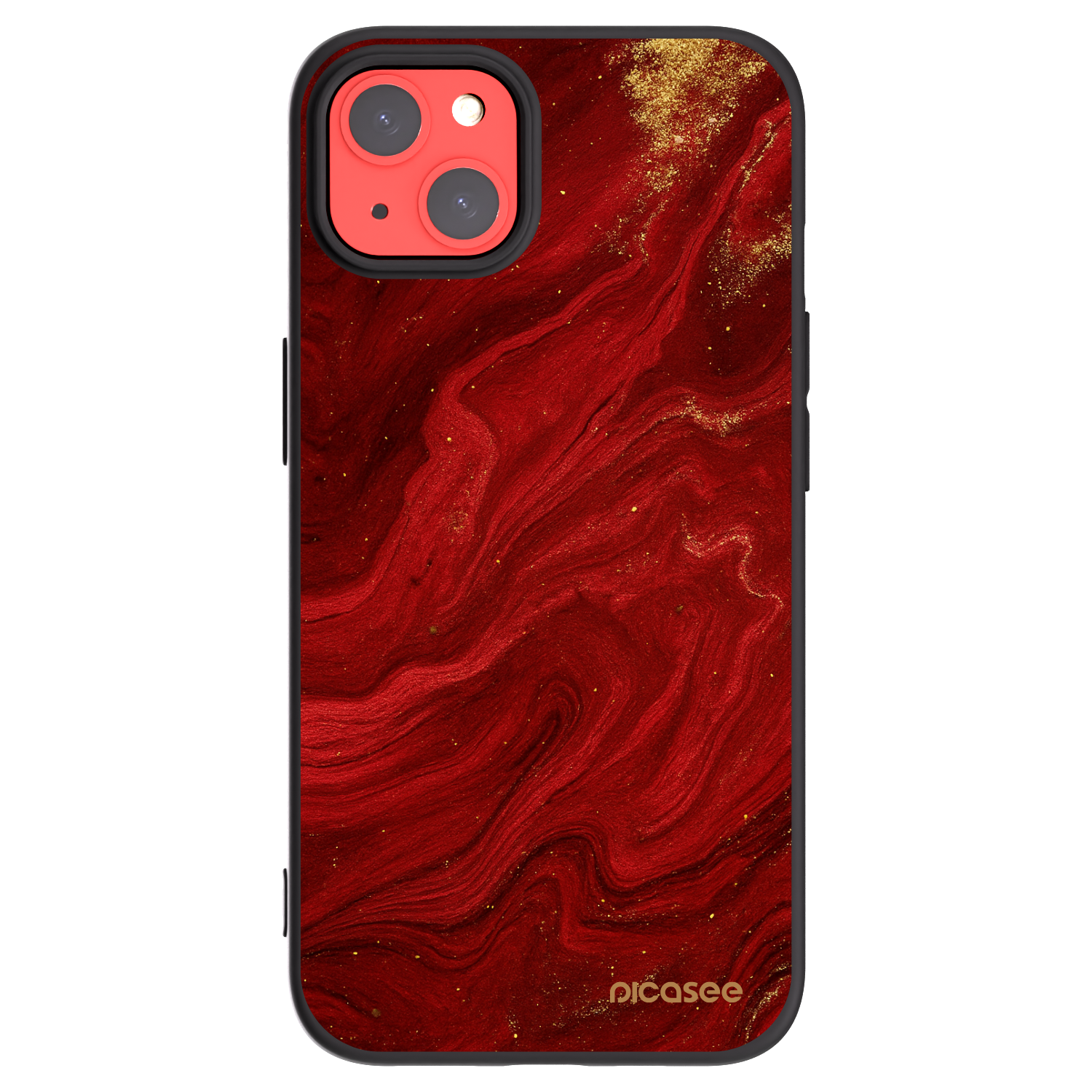 Picasee crna silikonska maskica za Apple iPhone 13 - Red