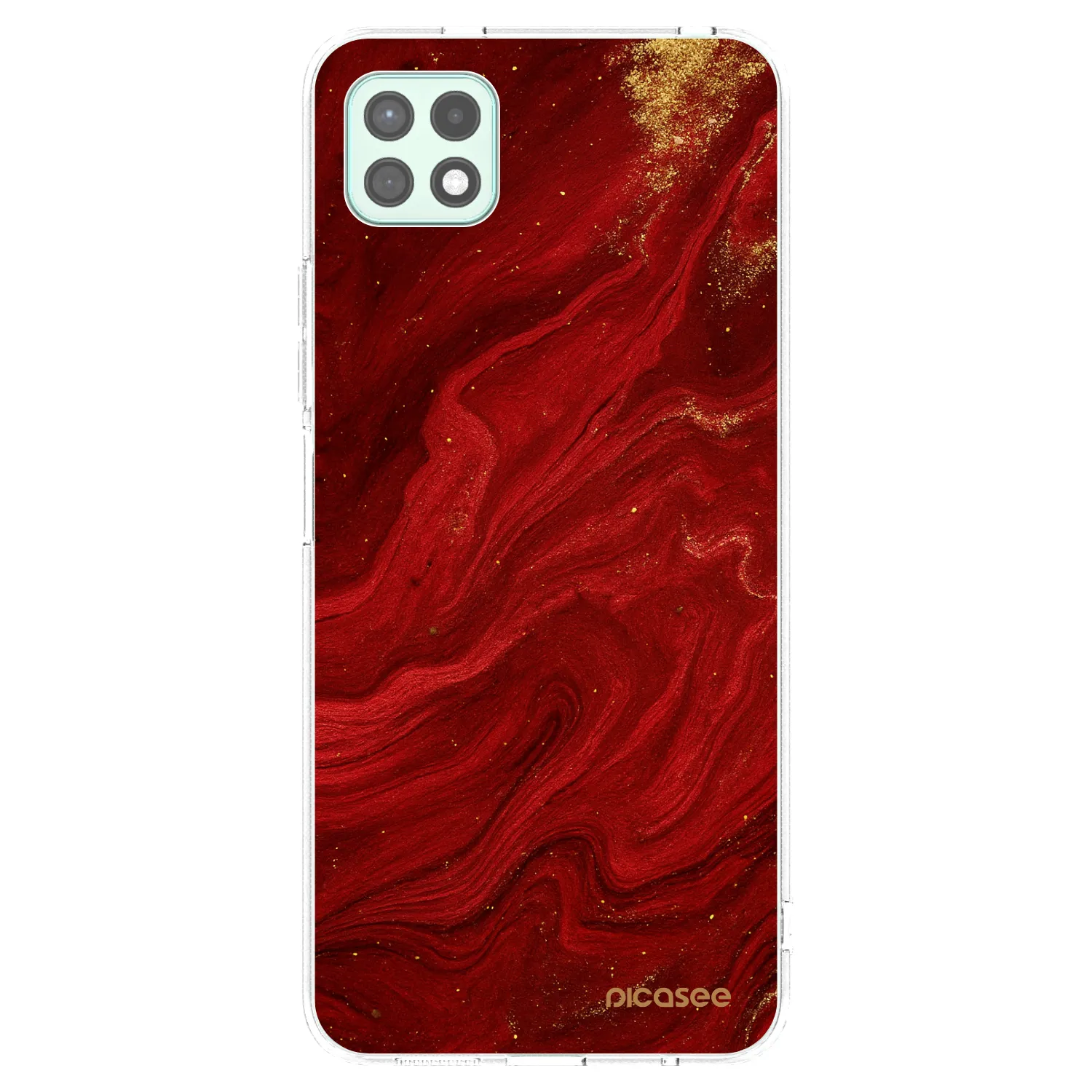Picasee silikonska prozirna maskica za Samsung Galaxy A22 A226B 5G - Red