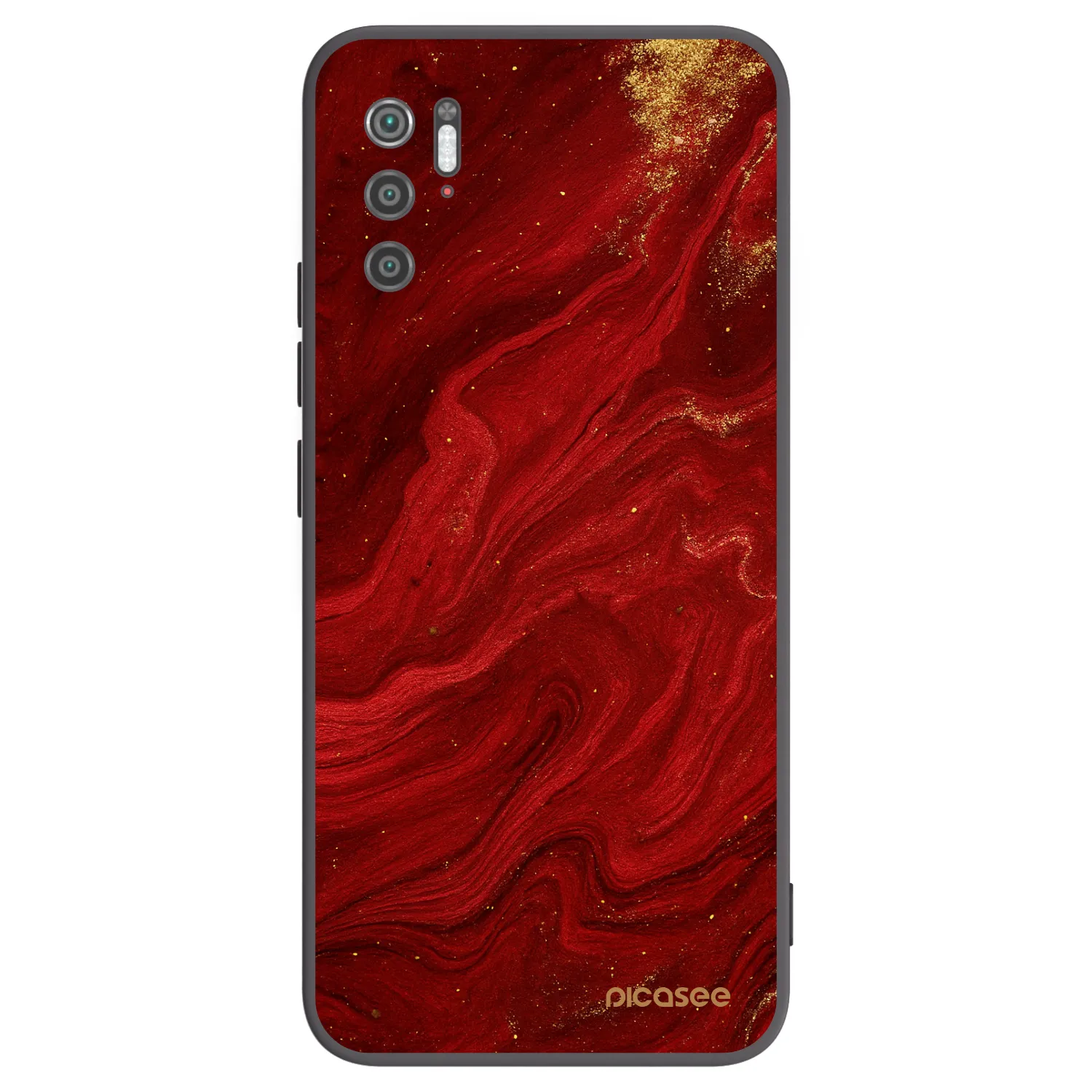 Picasee crna silikonska maskica za Xiaomi Poco M3 Pro 5G - Red