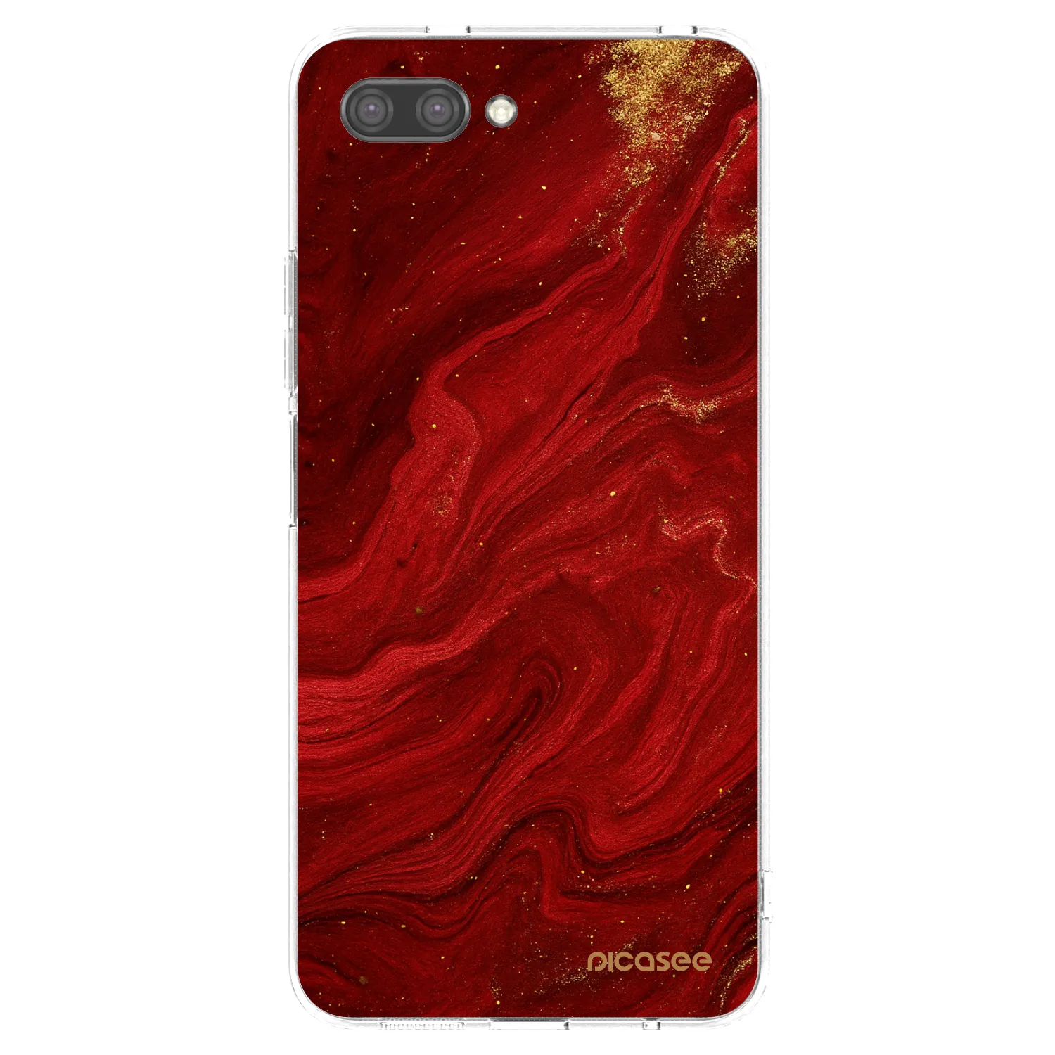 Picasee silikonska prozirna maskica za Honor 10 - Red