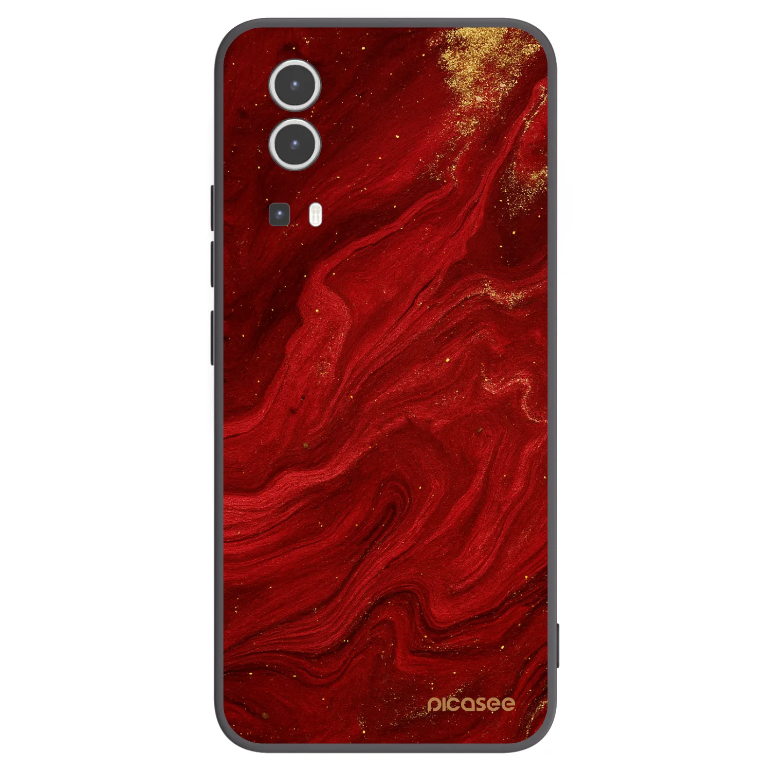 Picasee crna silikonska maskica za Vivo Y72 5G - Red