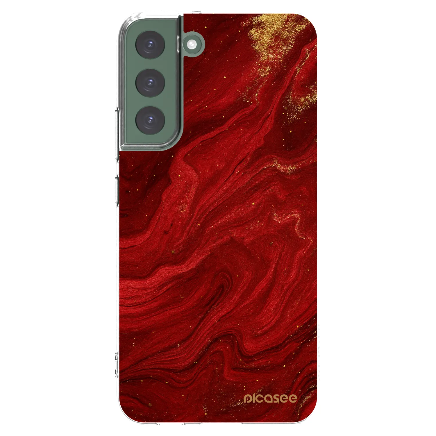 Picasee silikonska prozirna maskica za Samsung Galaxy S22+ 5G - Red