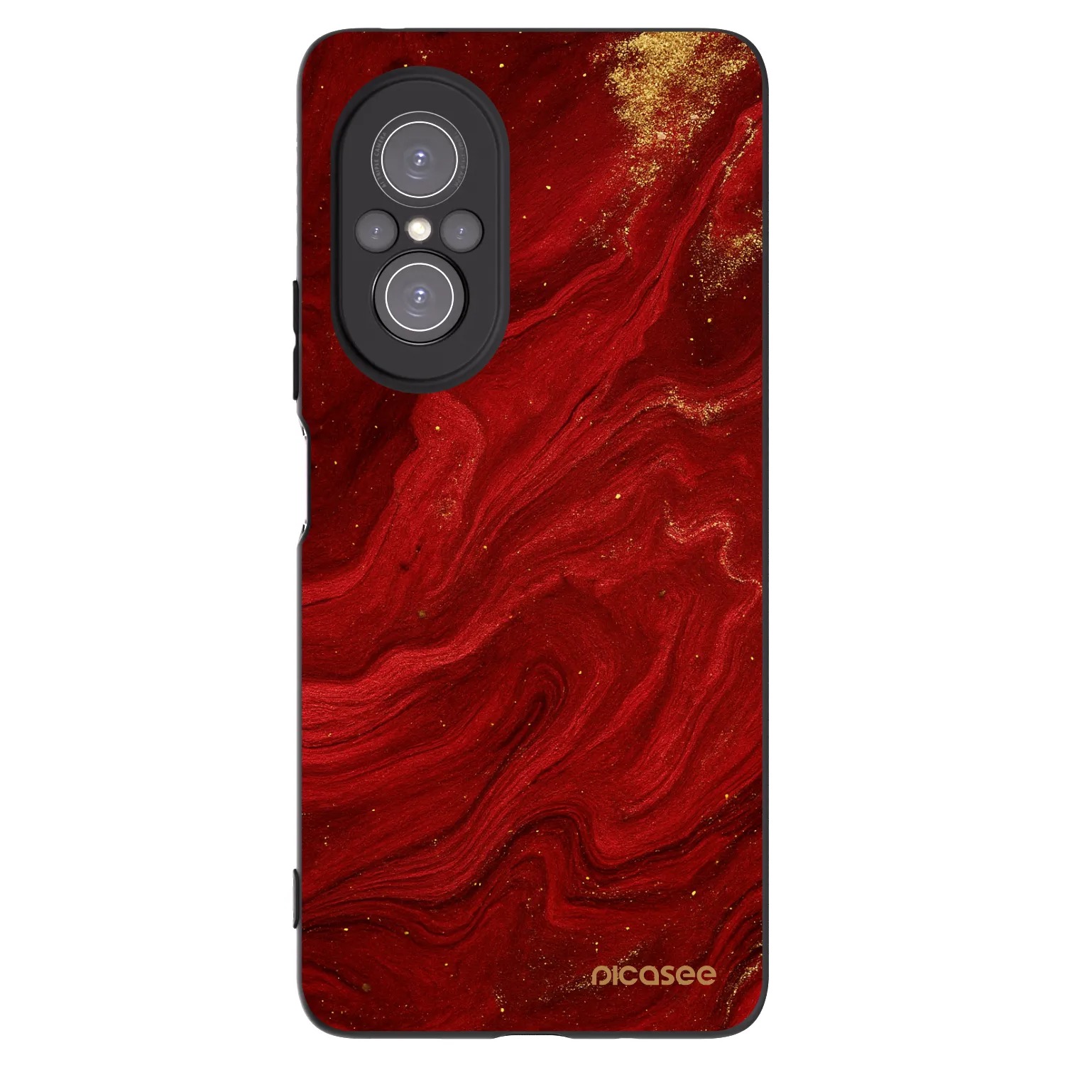 Picasee crna silikonska maskica za Huawei Nova 9 SE - Red