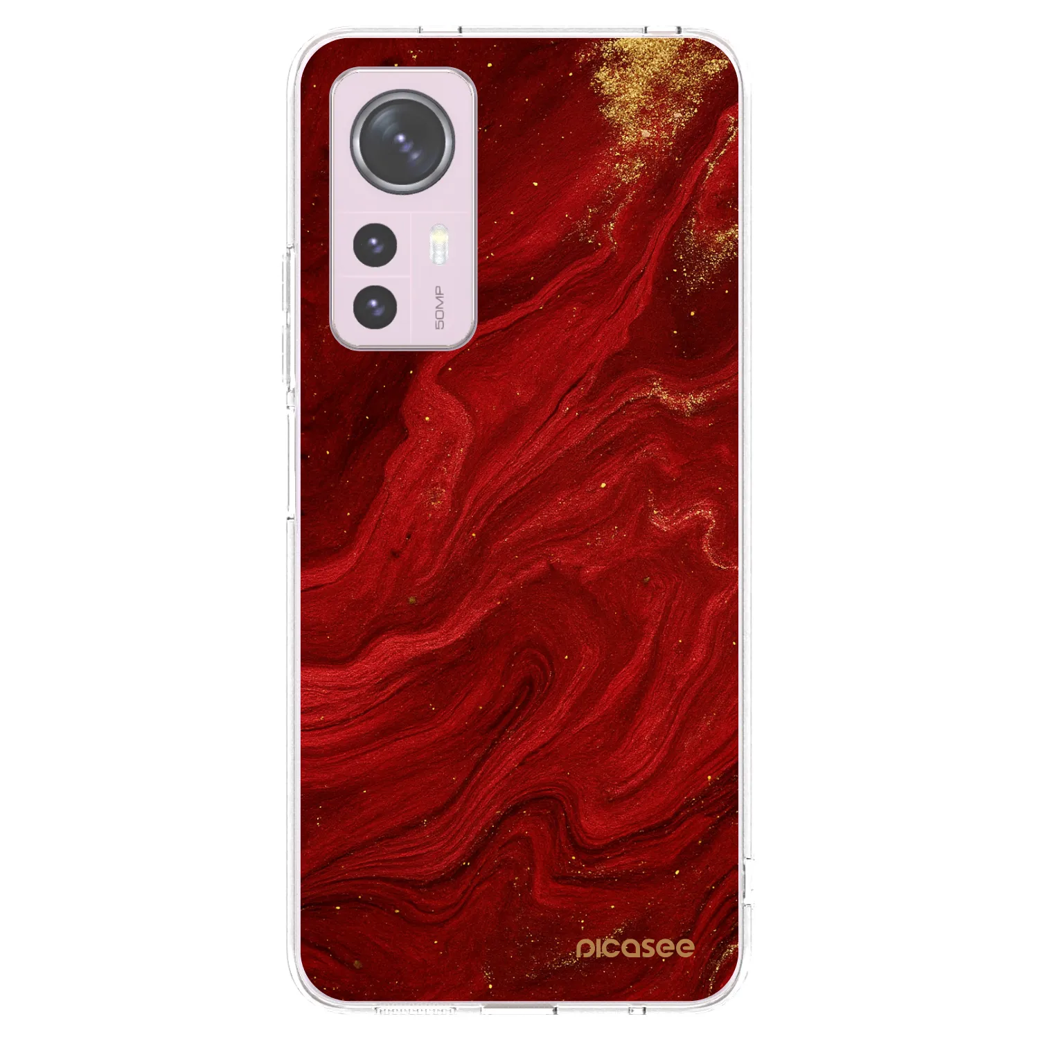 Picasee silikonska prozirna maskica za Xiaomi 12 - Red