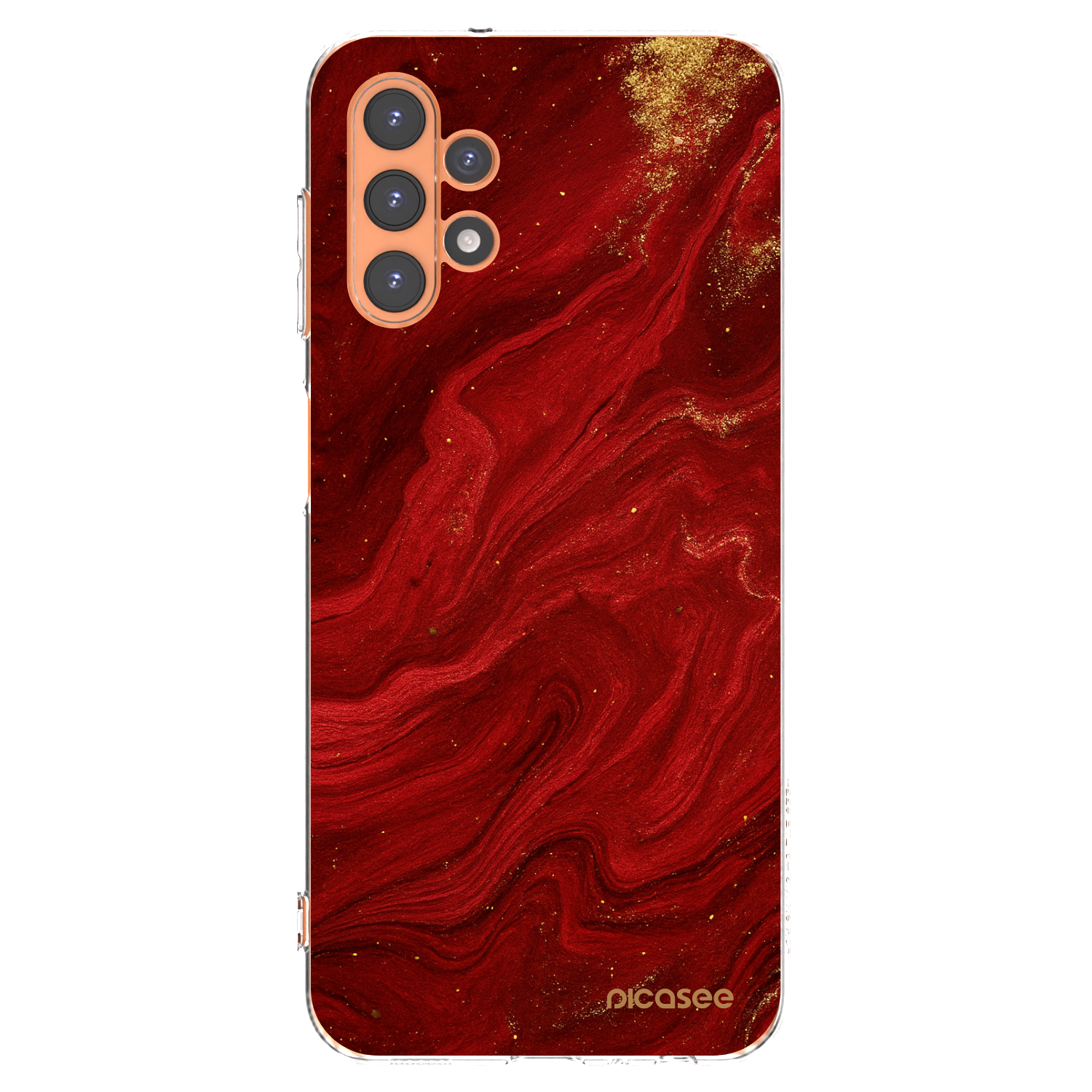 Picasee silikonska prozirna maskica za Samsung Galaxy A13 4G A135 - Red