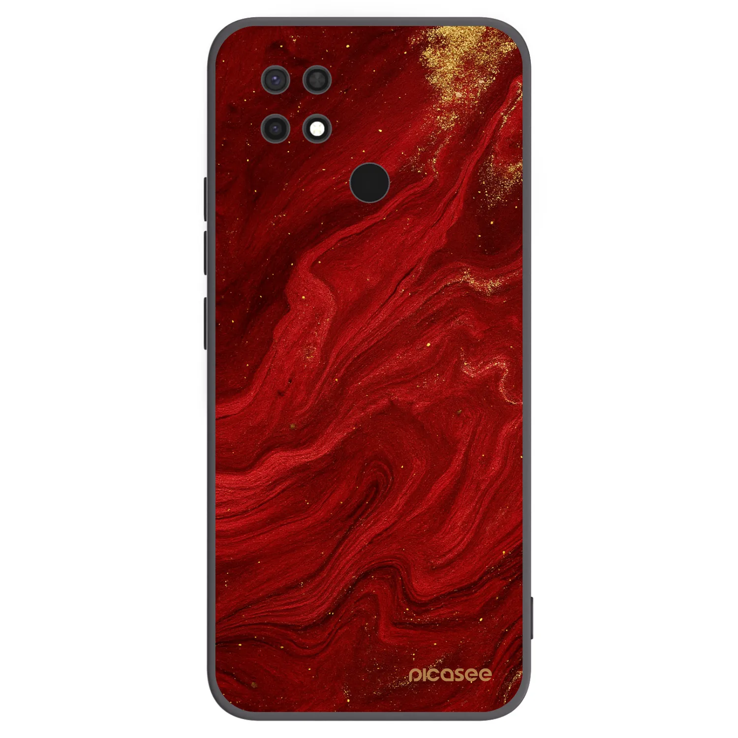 Picasee crna silikonska maskica za Xiaomi Redmi 10C - Red