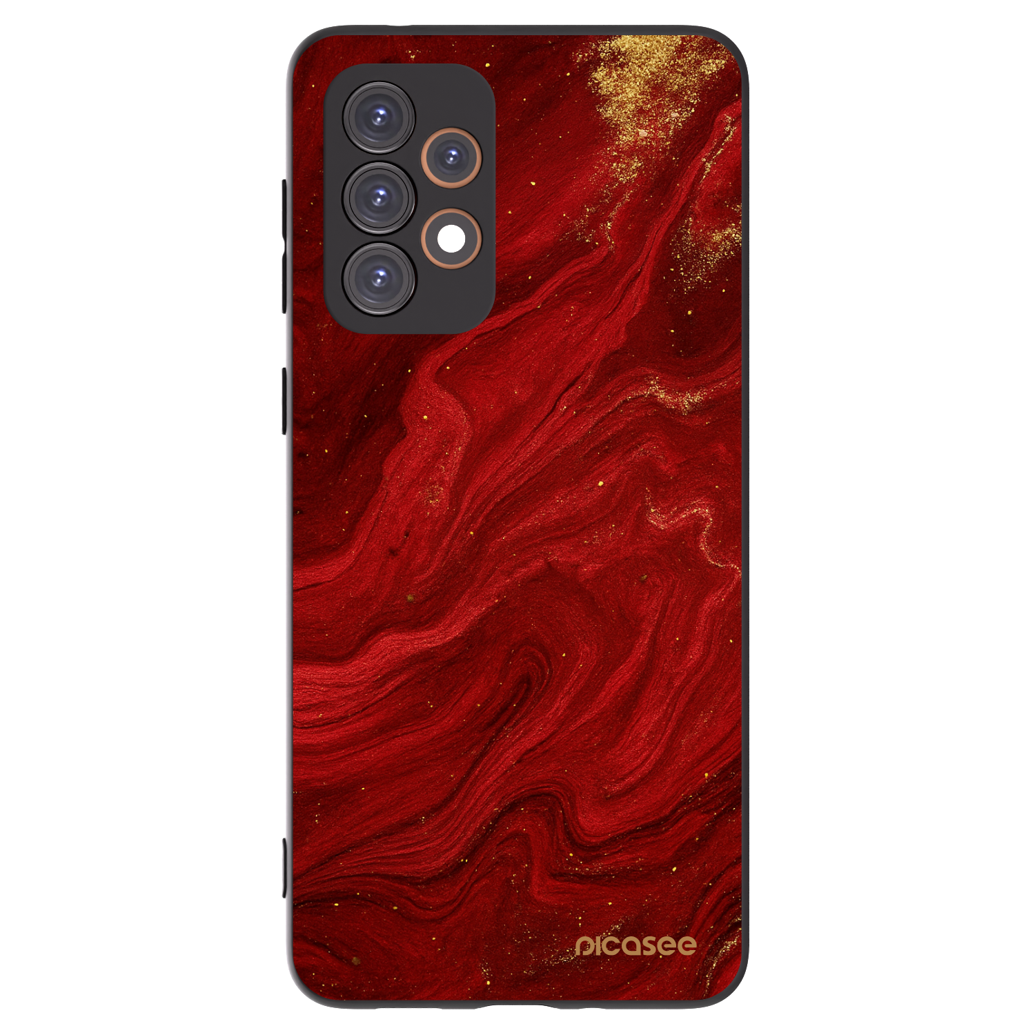 Picasee crna silikonska maskica za Samsung Galaxy A33 5G A336 - Red