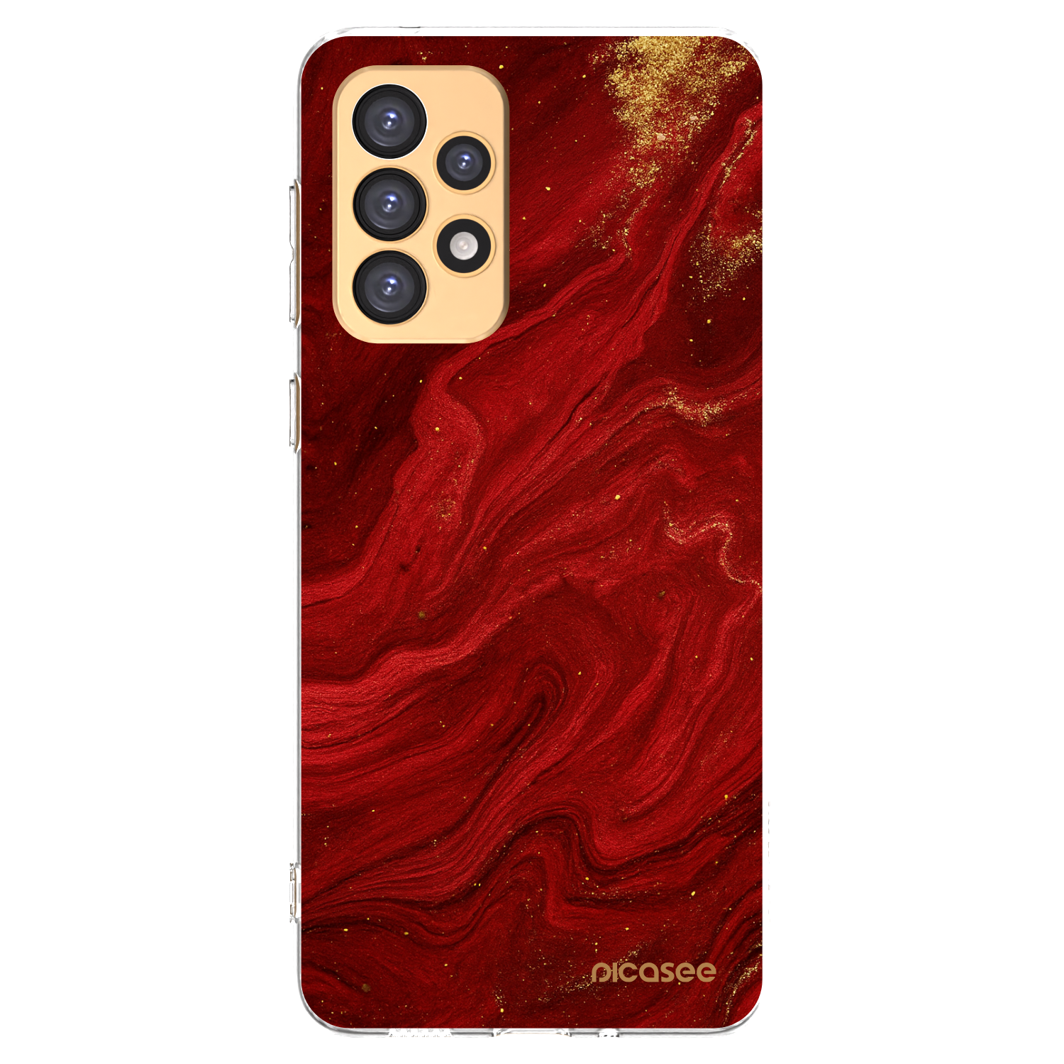 Picasee silikonska prozirna maskica za Samsung Galaxy A33 5G A336 - Red