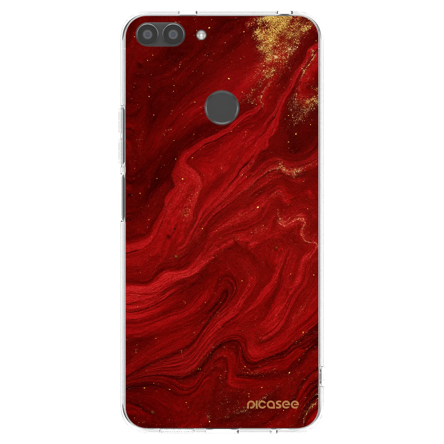 Picasee silikonska prozirna maskica za Huawei P Smart - Red