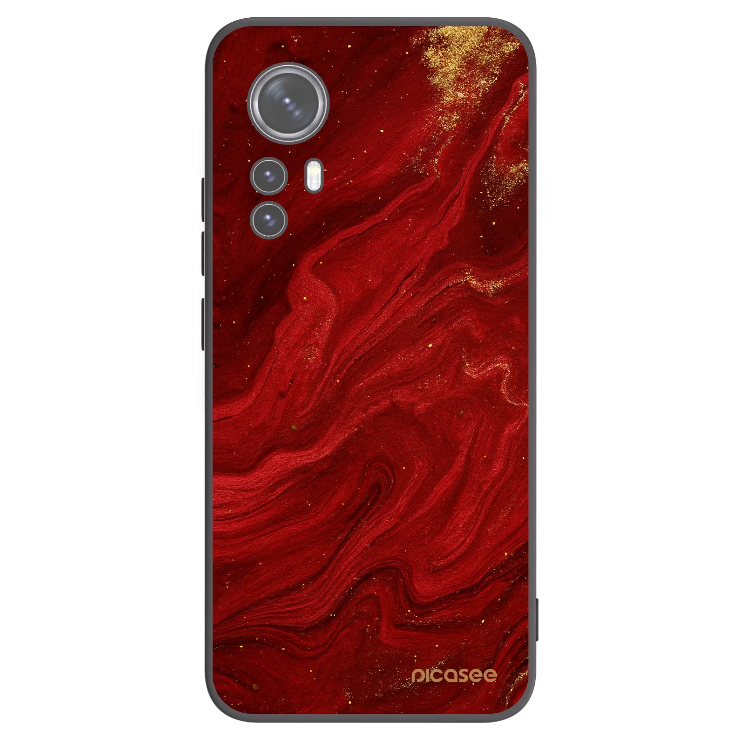 Picasee crna silikonska maskica za Xiaomi 12X - Red