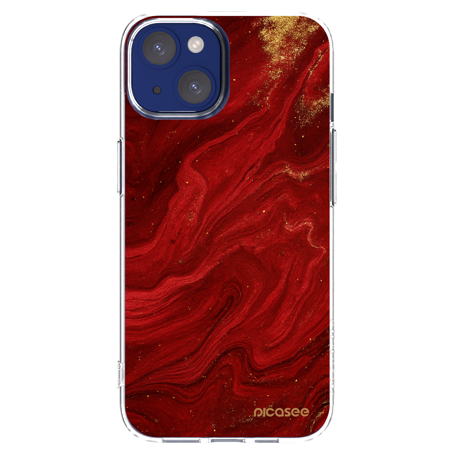 Picasee silikonska prozirna maskica za Apple iPhone 14 - Red