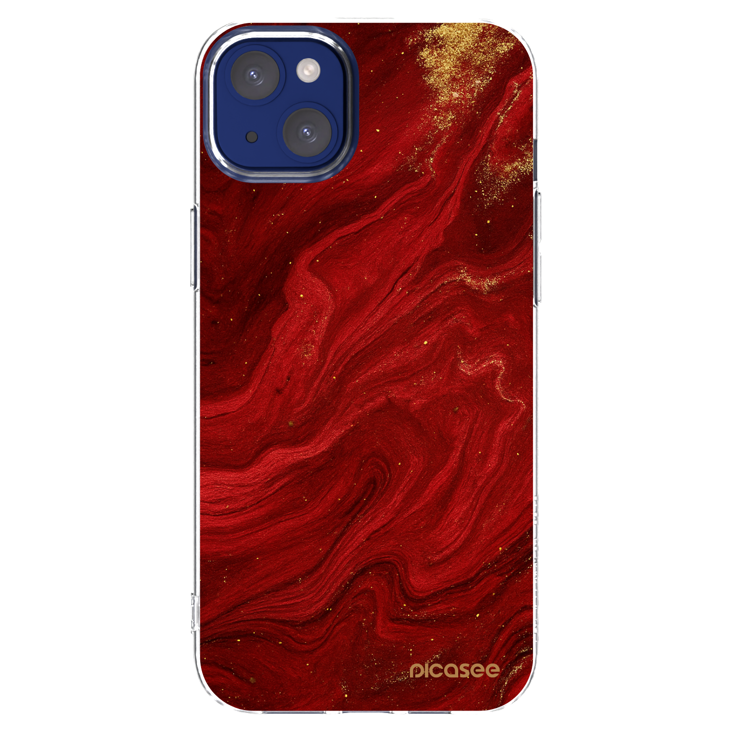 Picasee silikonska prozirna maskica za Apple iPhone 14 Plus - Red