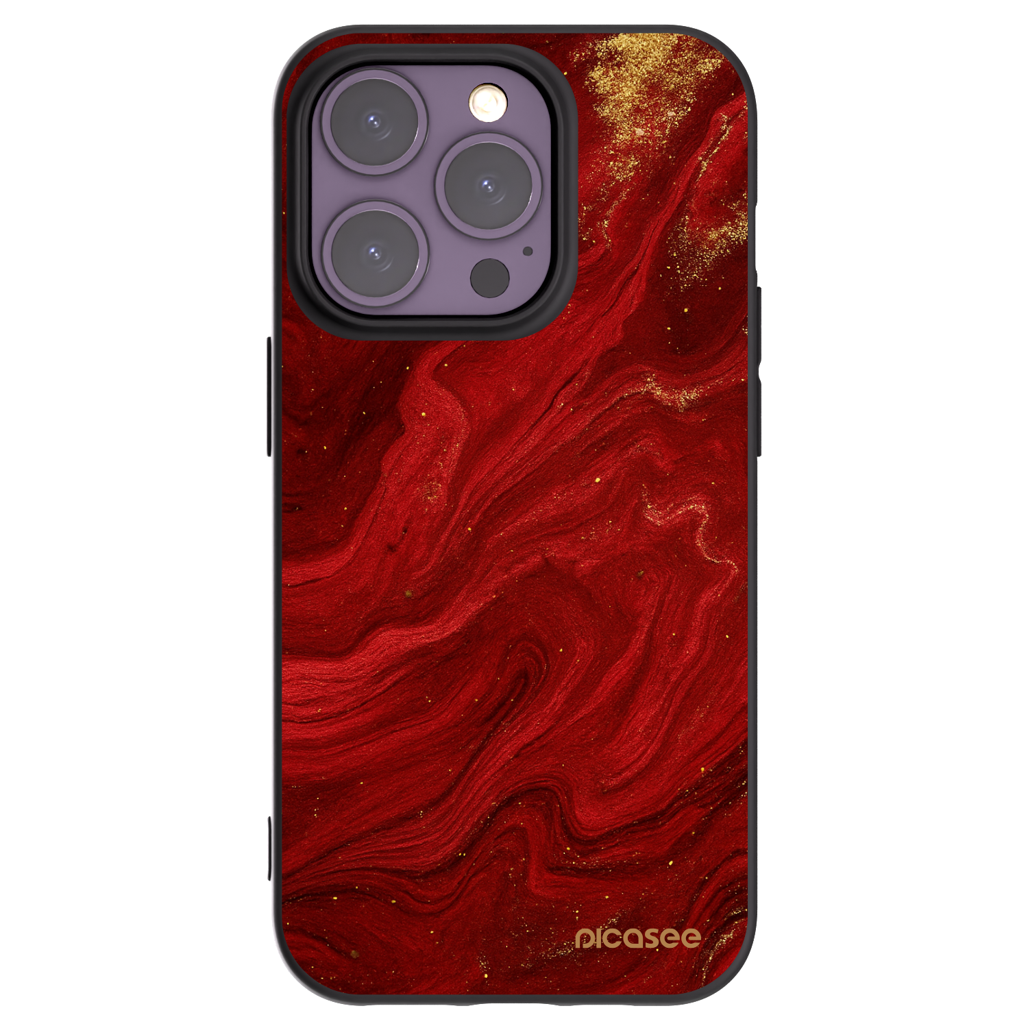 Picasee crna silikonska maskica za Apple iPhone 14 Pro - Red