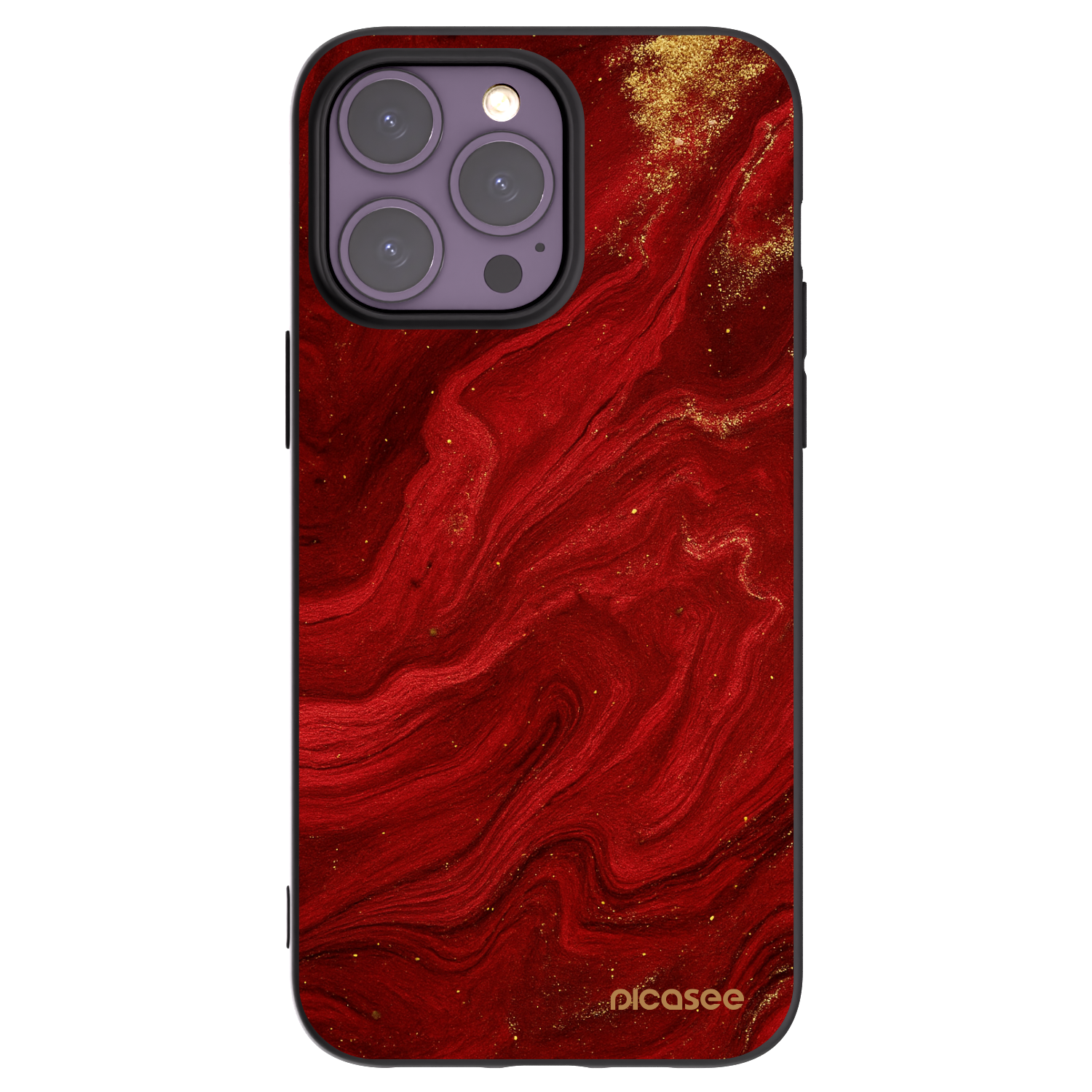 Picasee crna silikonska maskica za Apple iPhone 14 Pro Max - Red