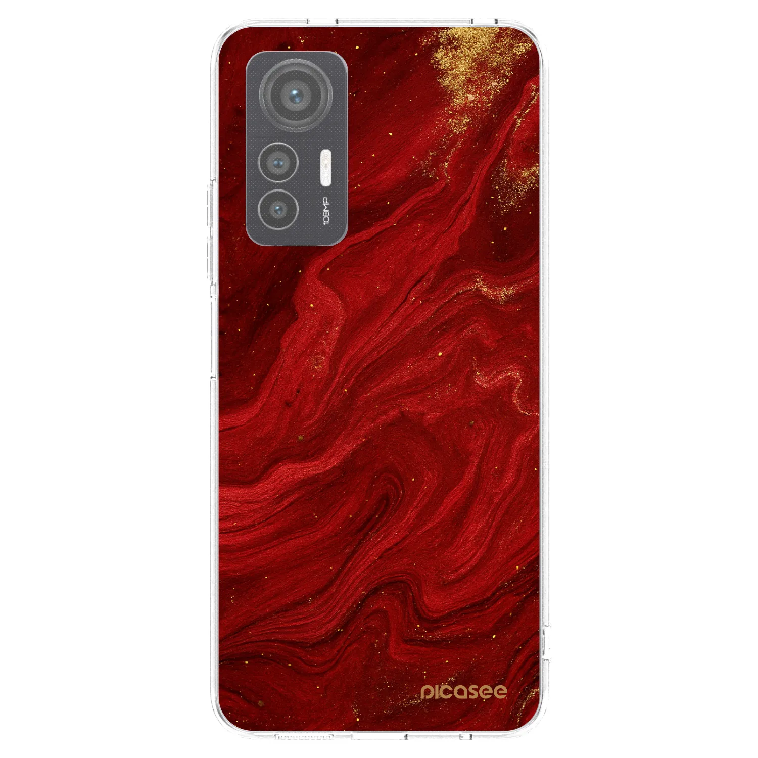 Picasee silikonska prozirna maskica za Xiaomi 12 Lite - Red