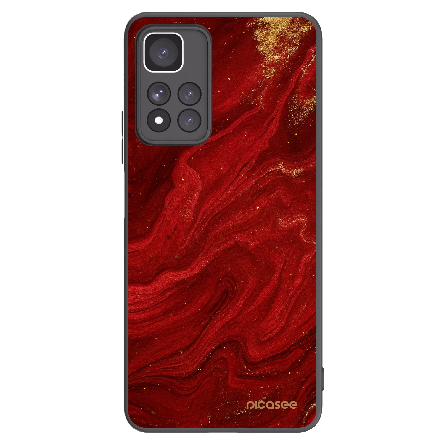 Picasee crna silikonska maskica za Xiaomi Redmi Note 11 Pro+ 5G - Red