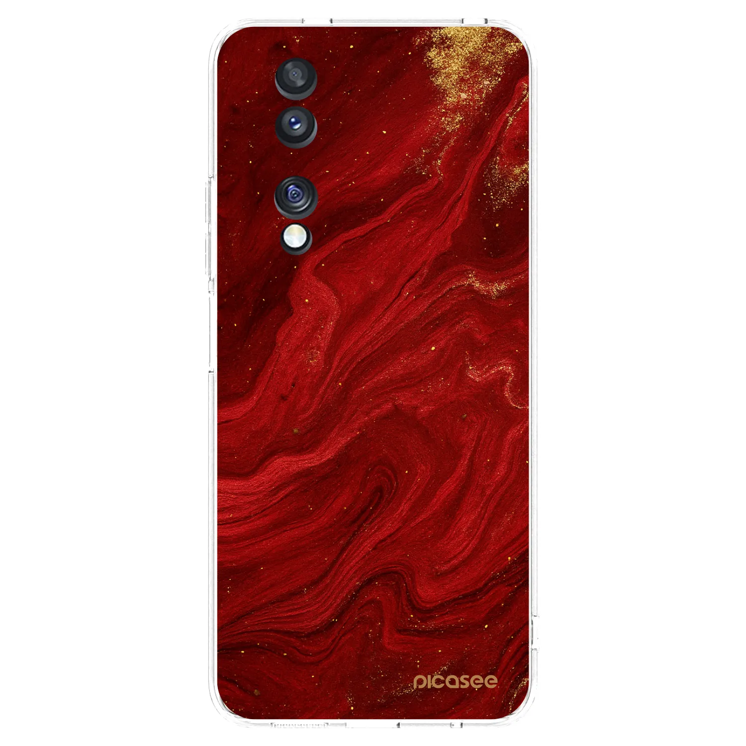 Picasee silikonska prozirna maskica za Honor 70 - Red