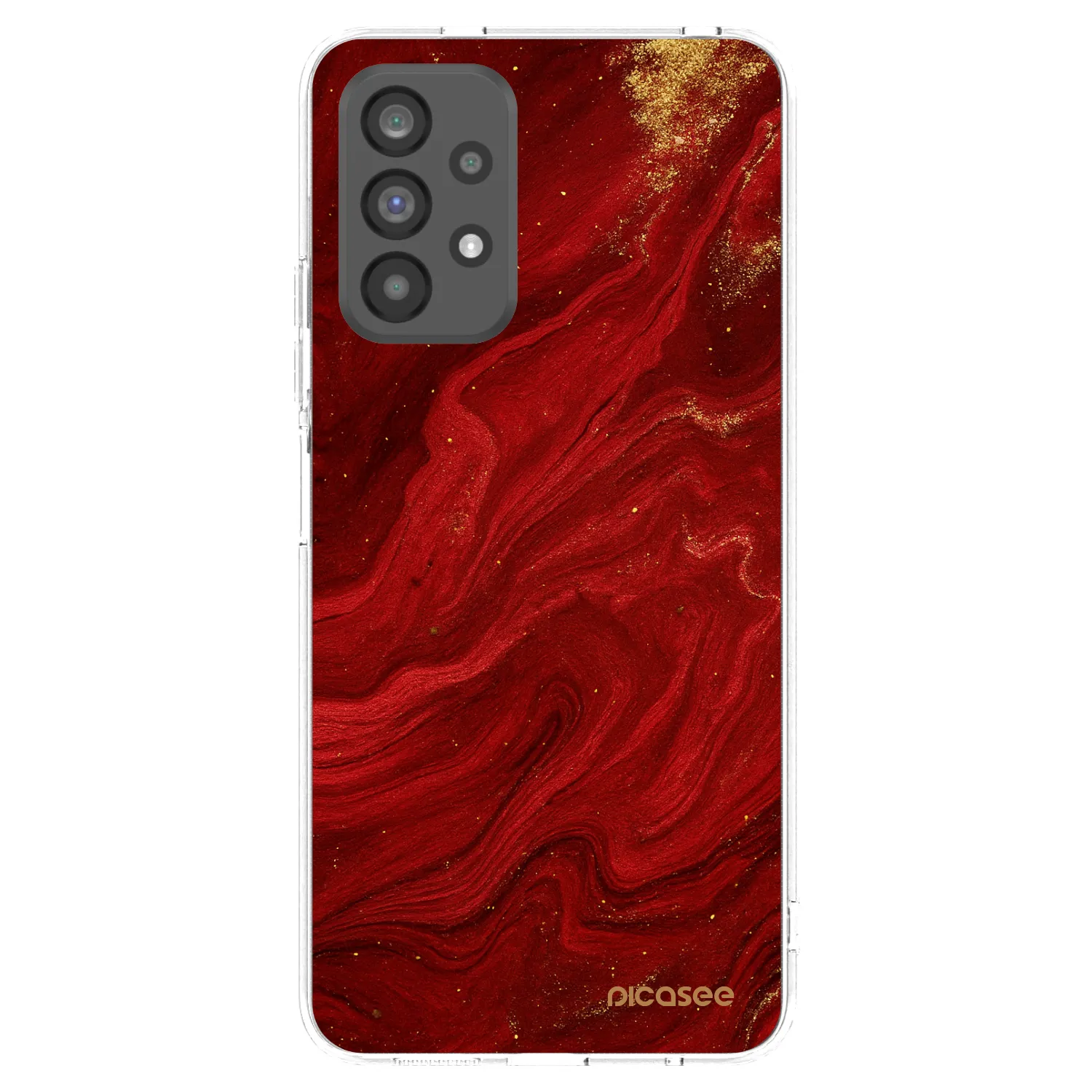 Picasee silikonska prozirna maskica za Samsung Galaxy A73 5G - Red