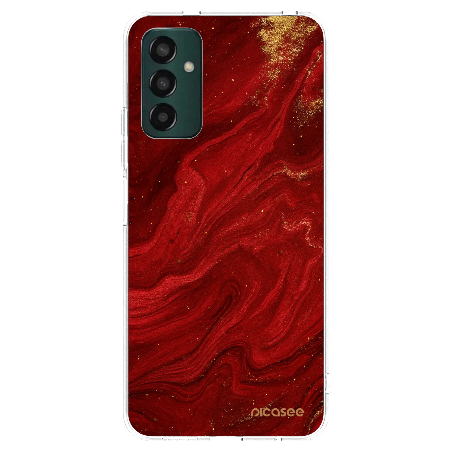 Picasee silikonska prozirna maskica za Samsung Galaxy M23 5G - Red