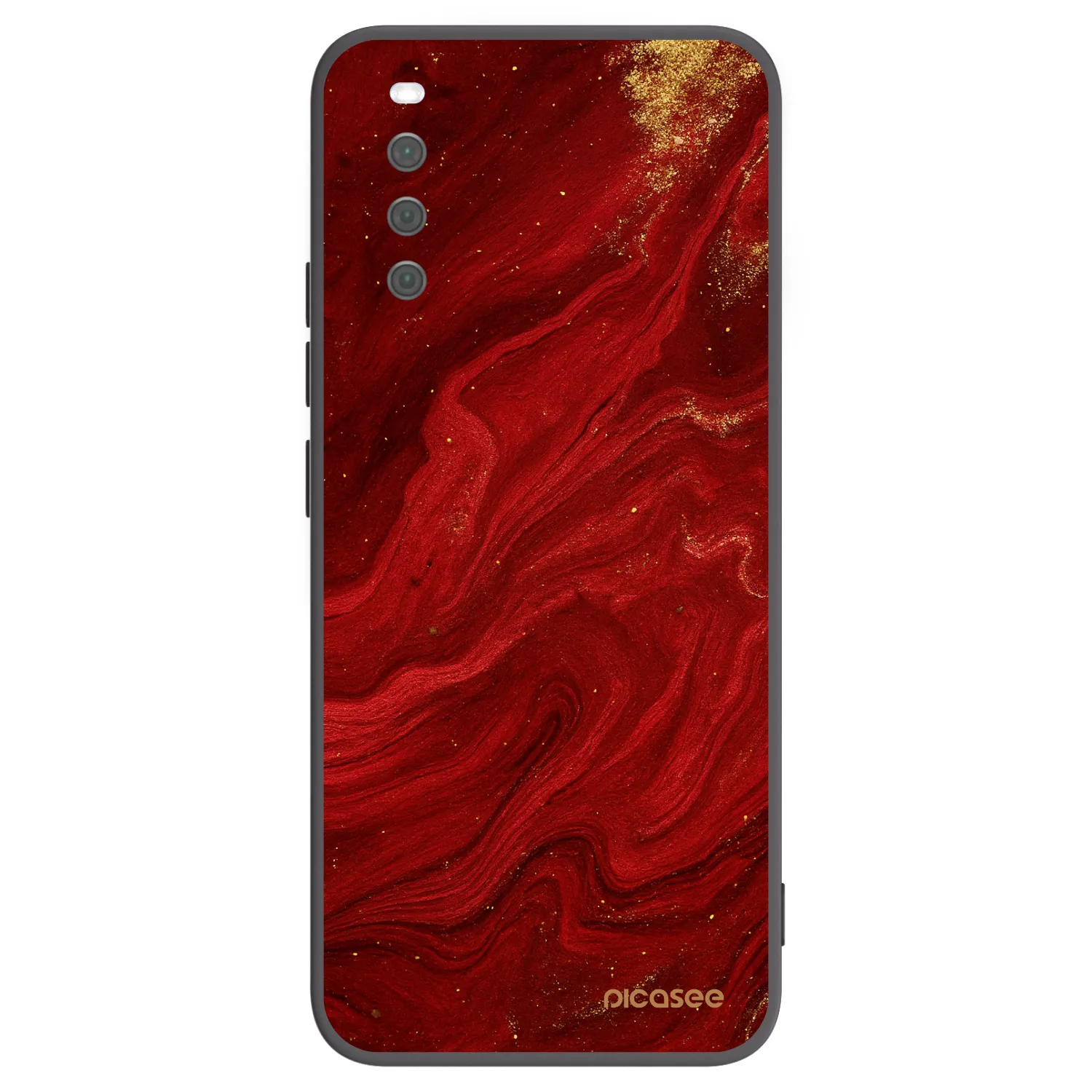 Picasee crna silikonska maskica za Sony Xperia 10 III - Red