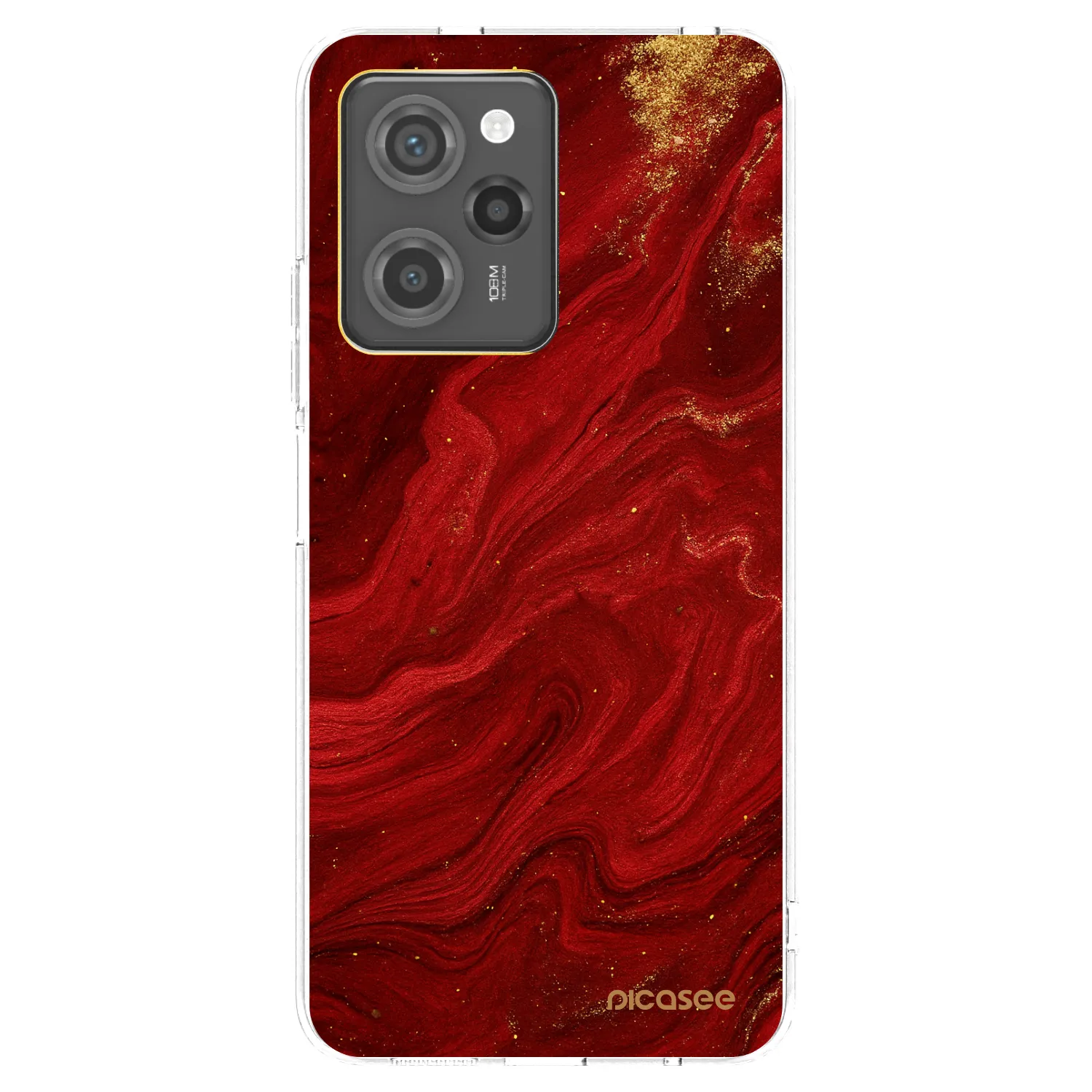 Picasee crna silikonska maskica za Xiaomi Poco X5 Pro - Red