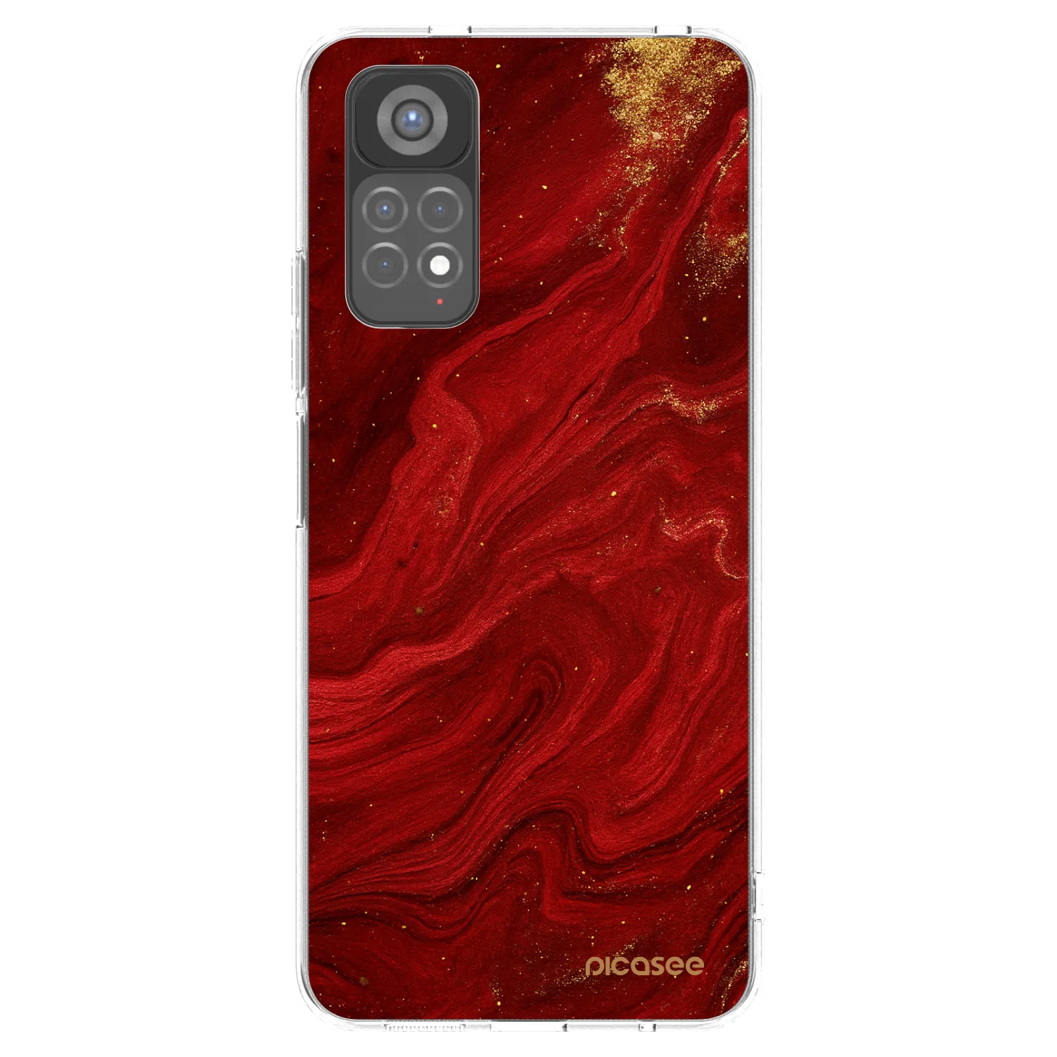 Picasee silikonska prozirna maskica za Xiaomi Redmi Note 11S 5G - Red
