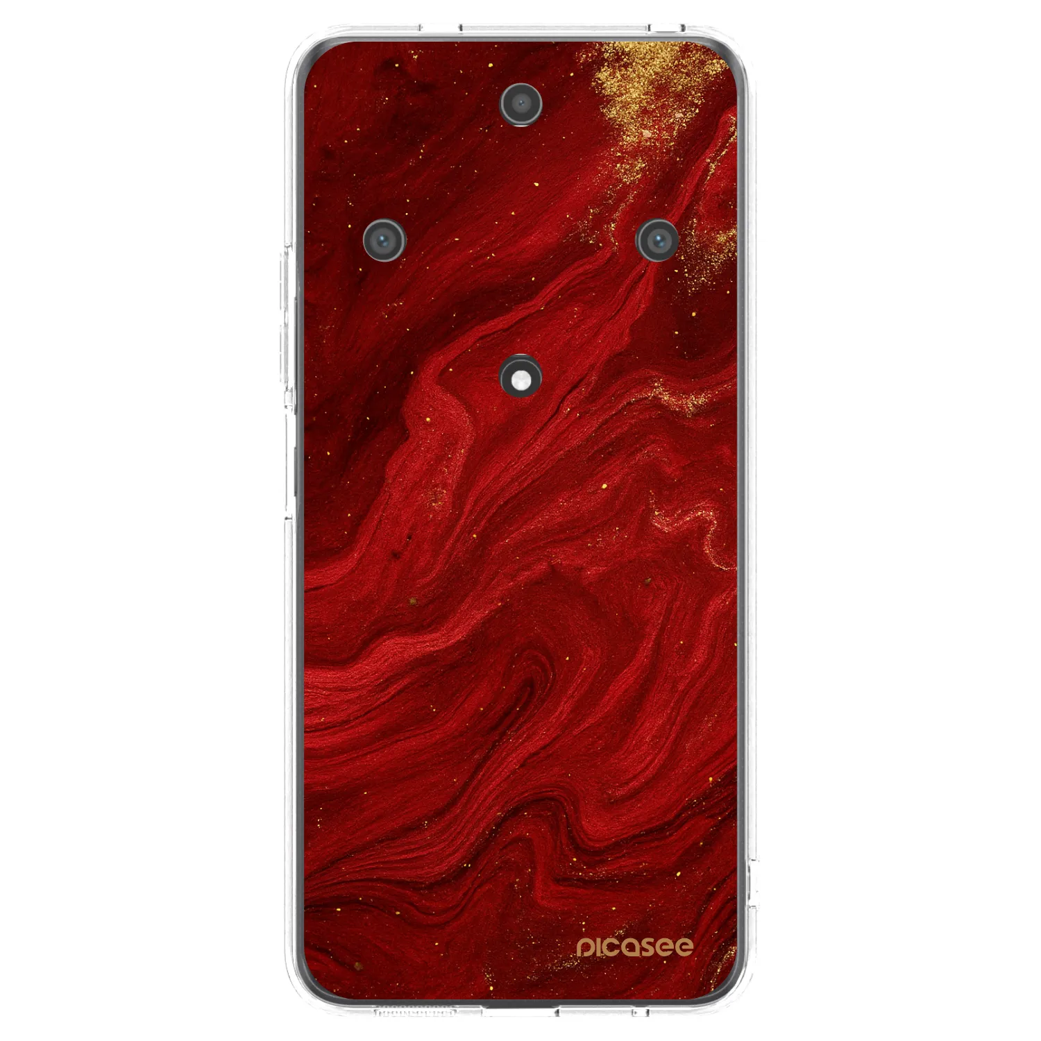 Picasee silikonska prozirna maskica za Honor Magic5 Lite 5G - Red